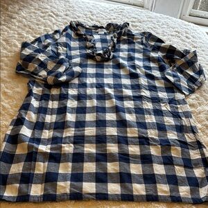 Vineyard Vines Blue and White Button Down Intimates